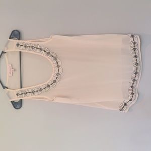 Philosophy sheer beaded ivory tank size medium